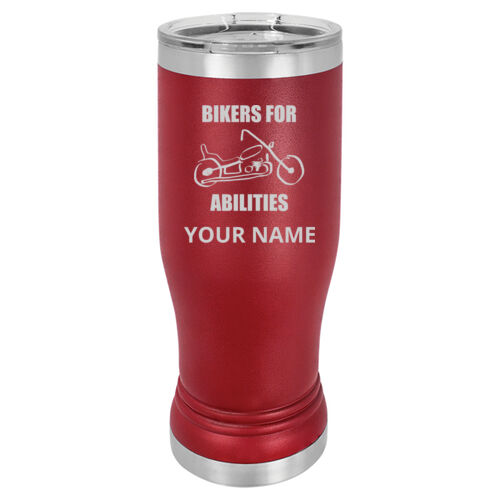 Bikers For Abilities Design BAE1 Engraved on a Polar Camel® - 14 oz. Vacuum Insulated Pilsner with Lid Thumbnail
