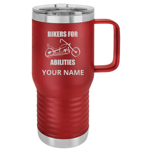 Bikers For Abilities Design BAE1 Engraved on a Polar Camel® - 20 oz.Travel Mug Vacuum Insulated with Slider Lid Thumbnail