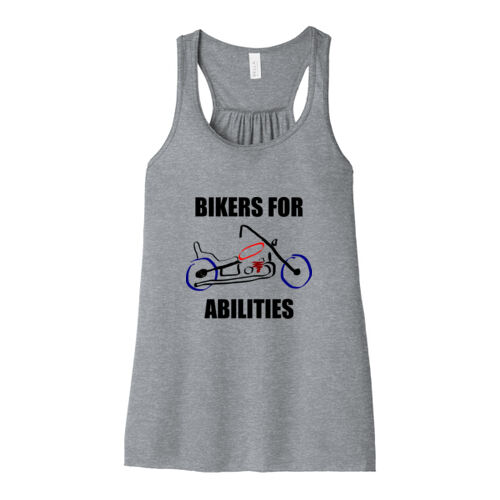 Bikers For Abilities Design BA1 on a BELLA+CANVAS® - Women's Flowy Racerback Tank Thumbnail