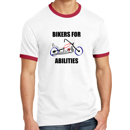 Bikers For Abilities Design BA1 on a Port & Company® - Core Cotton Ringer Tee Thumbnail