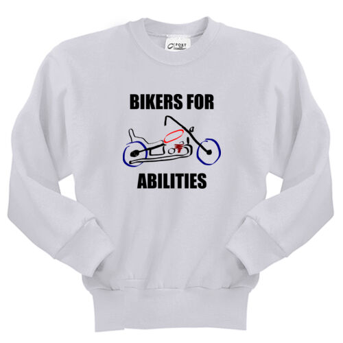 Bikers For Abilities Design BA1 on a Port & Company® - Youth Core Fleece Crewneck Sweatshirt Thumbnail