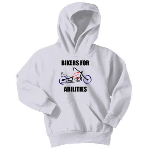 Bikers For Abilities Design BA1 on a Port & Company® - Youth Core Fleece Pullover Hooded Sweatshirt Thumbnail